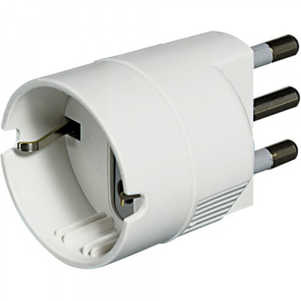 Bticino adattatore spina  16a e presa tedesca, colore bianco, presa schuko