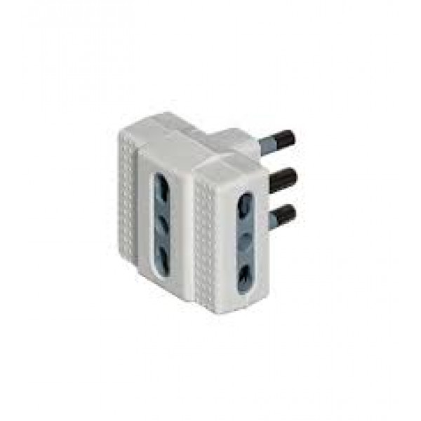 KIT - ADATTATORE TRIS 3 BIPASSO 16a  SP BIANCO 