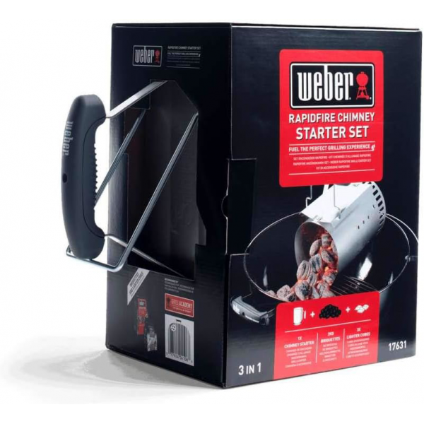 weber kit di accensione ciminiera con 2kg di bricchetti 