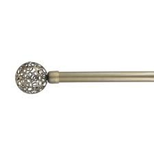 KIT BASTONE IN FERRO CM.120/210 BRONZO CON SUPPORTI 