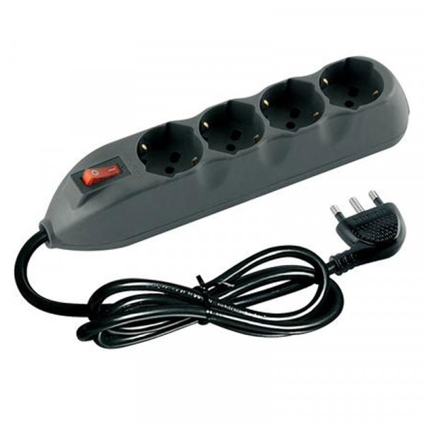 Bticino poker multipresa con interruttore 16 a grigio