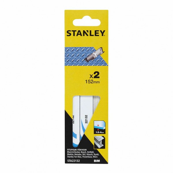 Stanley lama da 152mm per taglio ferro max 4mm confezione da 2 pz 