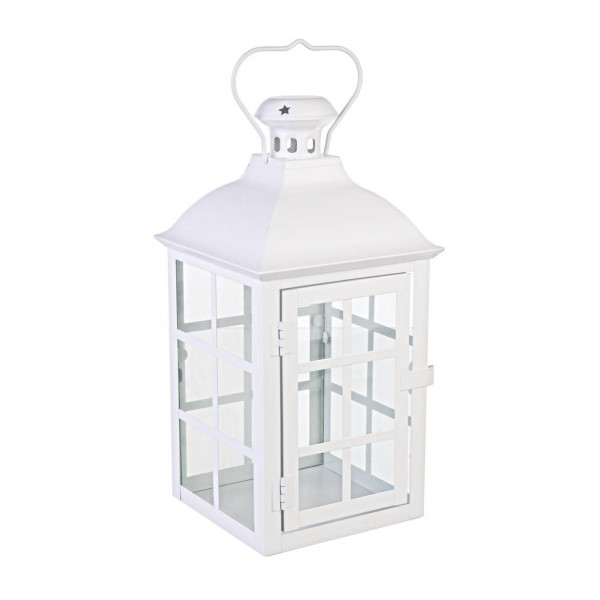 Lanterna Yes Everyday Santarem 17x17x34 cm Bianco