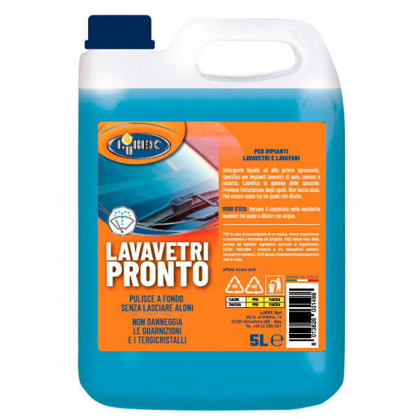 Lubex lavavetri -20 pronto Flacone da 5 litri