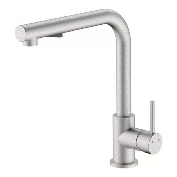 Miscelatore lavello monocomando PHOENIX Doppio Getto Acciaio spazzolato Idro Bric 