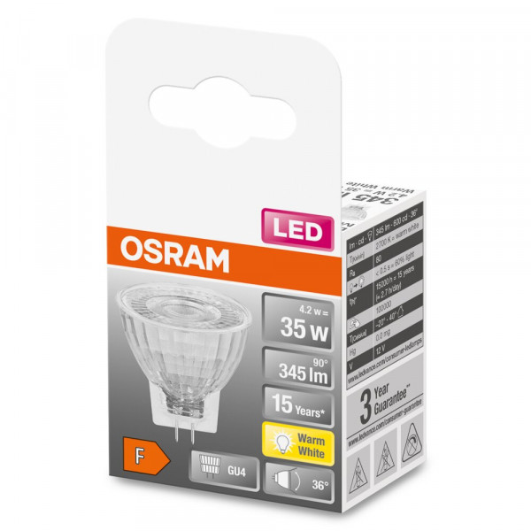 OSRAM Lampadina LED STAR MR11 35 36° ww gu4
