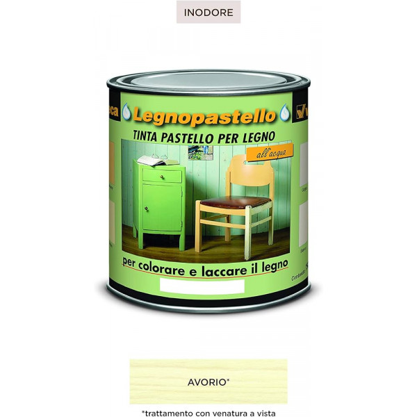 Veleca Legnopastello Tinta Pastello avorio flacone da 250 ml 