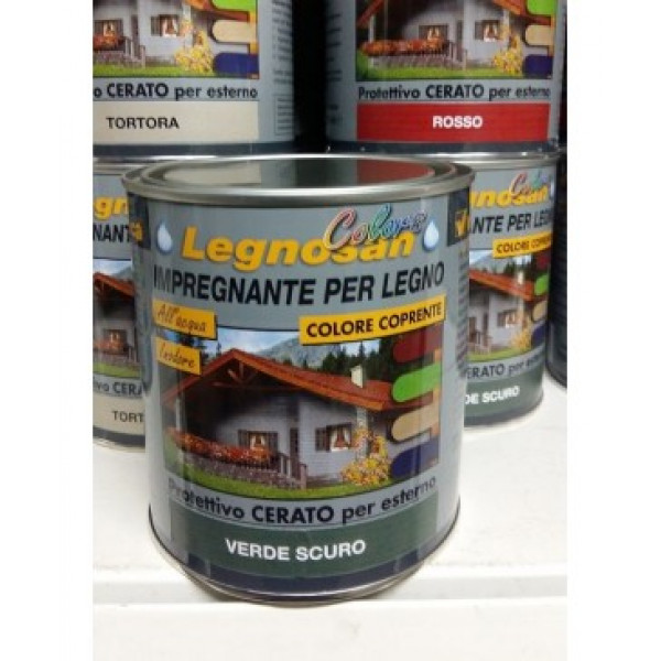 LEGNOSAN IMPREGNANTE PER LEGNO VERDE SCURO FLACONE DA 750 ML 