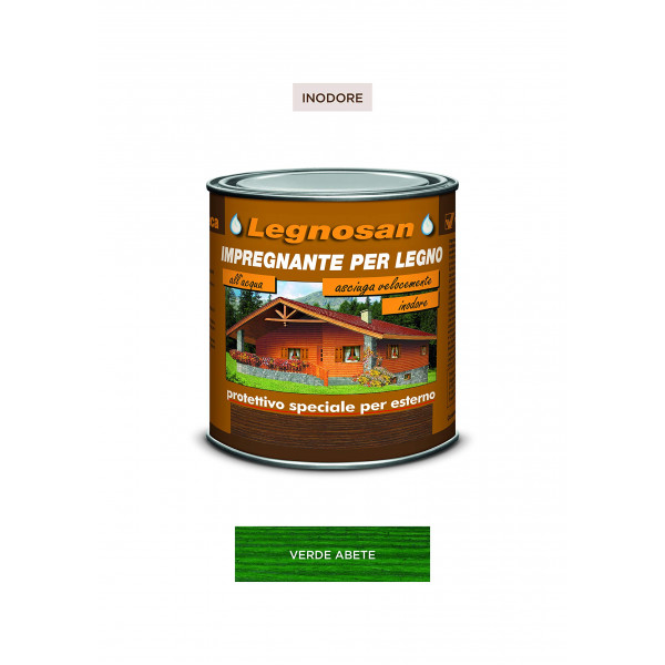 Legnosan impregnante verde abete flacone da  750 ml