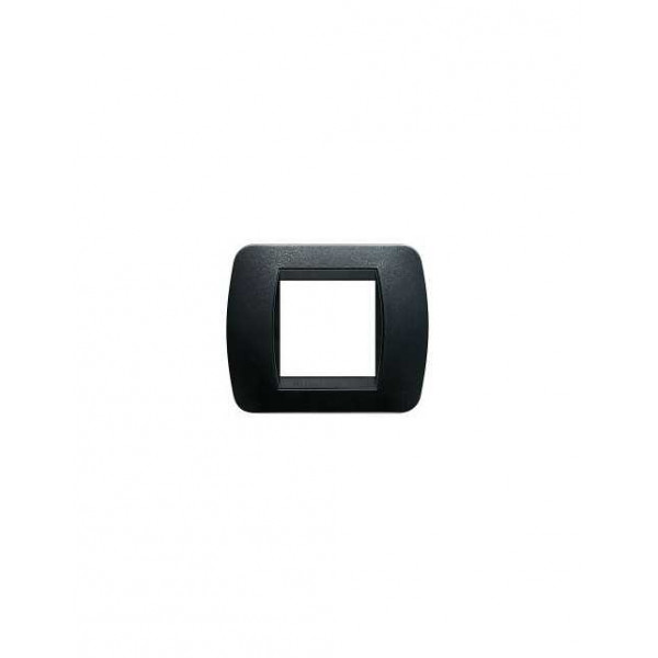 Placca Livinglight 2 moduli  acciaio scuro Bticino 