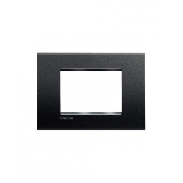 Bticino living light  quadra placca 3 moduli antracite