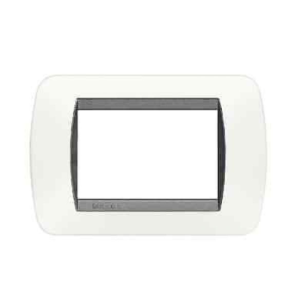 Bticino livinglight placca 3 moduli in tecnopolimeri bianca 