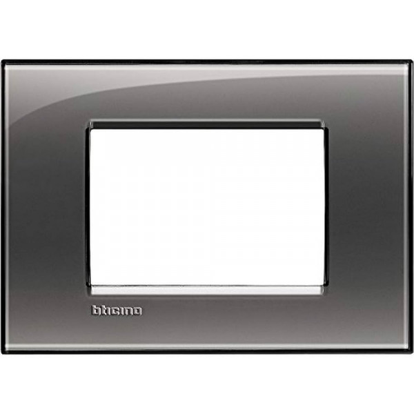 bticino livinglight  placca 3 posti  fumo di londra