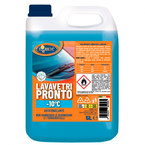 LUBEX LAVAVETRI -10 FLACONE DA 5LT