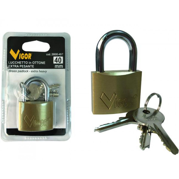 Lucchetti Vigor Ottone Extra-Pesante 60 Mm 