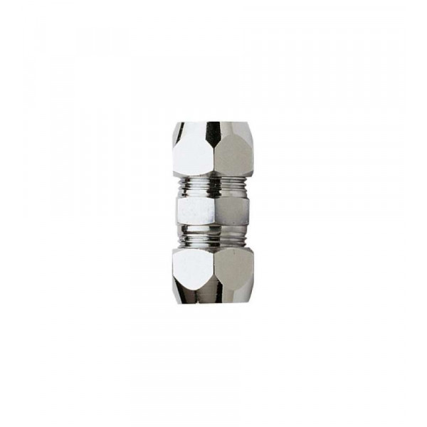 IDRO BRIC MANICOTTO DOPPIO NIPPLES COMPLETO  3/8"×10 MMOTTONE  CROMATO