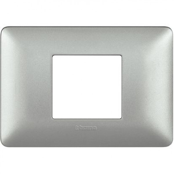 matix placca 2 posti  centrati silver