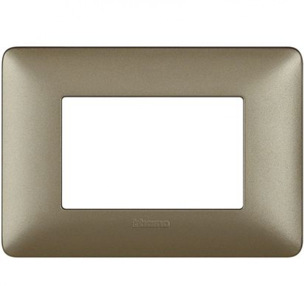 Bticino matix placca 3 moduli titanium 