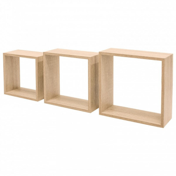Set 3 cubi kimono mdf sonoma 30 x 30 x12 cm
