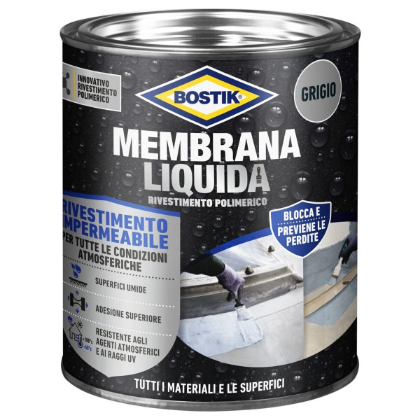 BOSTIK MEMBRANA LIQUIDA GRIGIO BARATTOLO DA KG 1