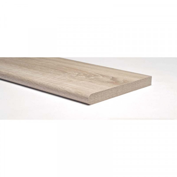 Mensola legno stondata rovere chiaro 1.8x100x20cm Kimspace Kimono