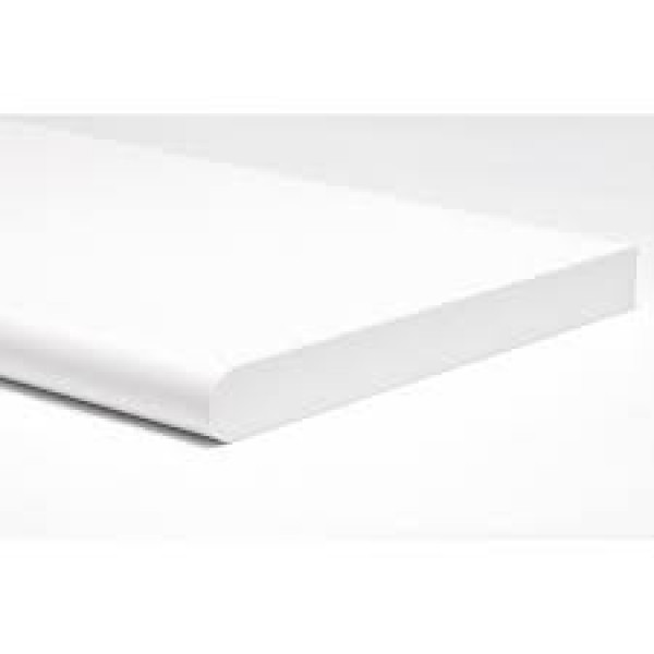 Mensola stondata bianca 250 x 600 mm 25mm