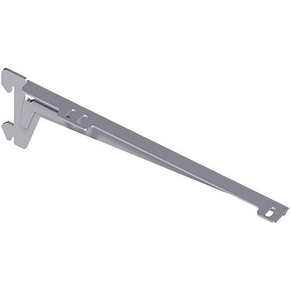 Reggimensole a 2 ganci angolate alluminio opaco 18 cm 