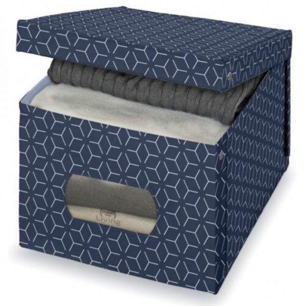 Scatola Metrik blu 42x50x31 Domoliving
