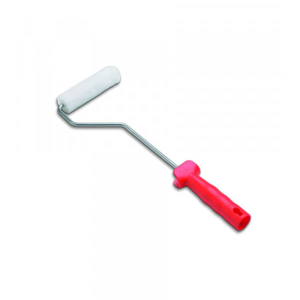 MINIRULLO POLIESTERE BIANCO MANICO CORTO 6 CM 
