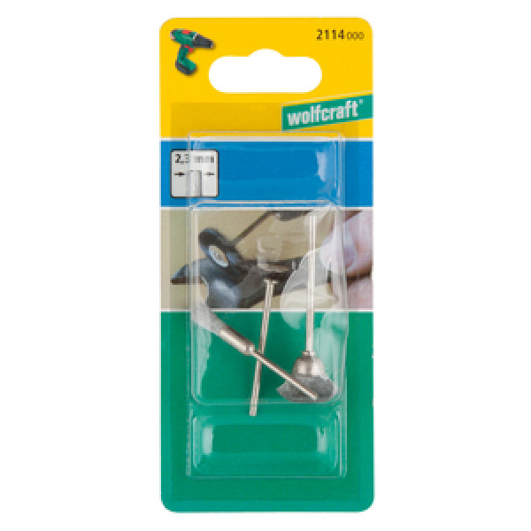 Minispazzole wolfcraft. per trapani, minitrapani e alberi flessibili confezione da  3 pz 