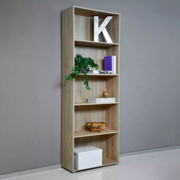 Libreria 5 vani rovere sonoma 30x70x197 cm Kimono