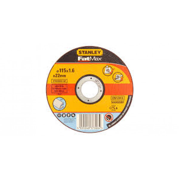 Stanley Mola da taglio per inox 115 x 1.6 x 22.2 - centro piatto