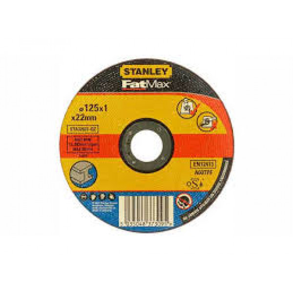 Stanley Mola da taglio per metallo 125 x 1.0 x 22.2 - centro piatto