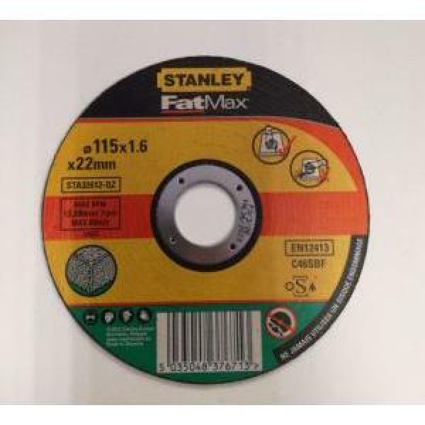 Stanley Mola da taglio per pietra 115 x 1.6 x 22.2 - centro piatto