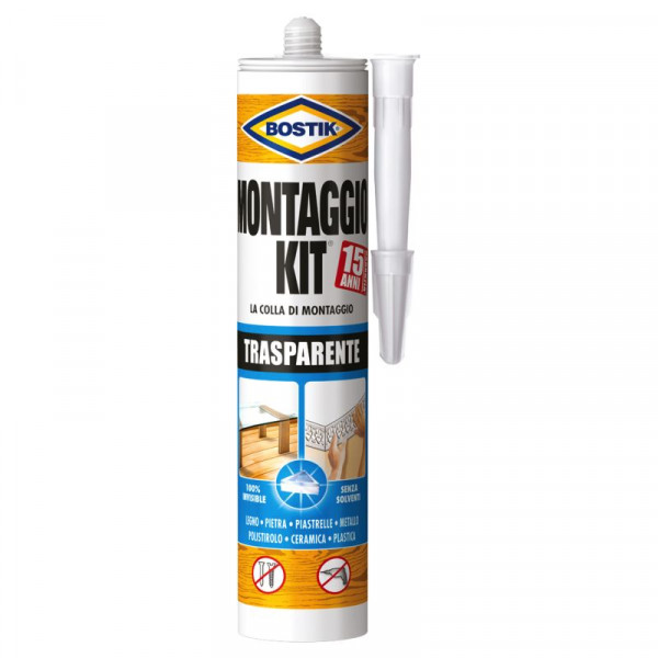BOSTIK MONTAGGIO KIT TRASPARENTE CARTUCCIA 310 GR