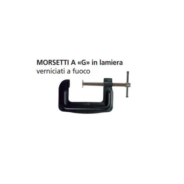 Morsetto a g lamiera acciaio mm75 Oreca 