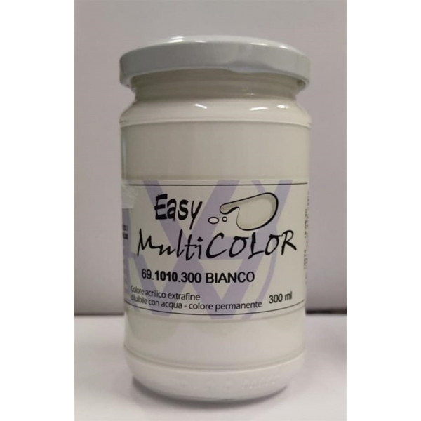 easy multicolor colore acrilico bianco flacone da  300ml 