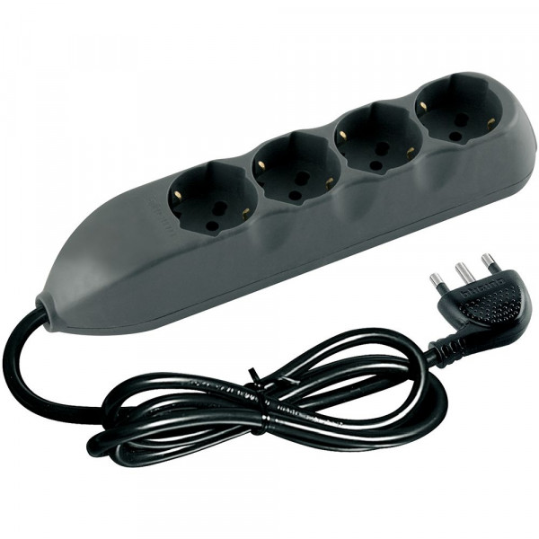 Multipresa Poker - 4 prese 2P+T 16A grigio Bticino