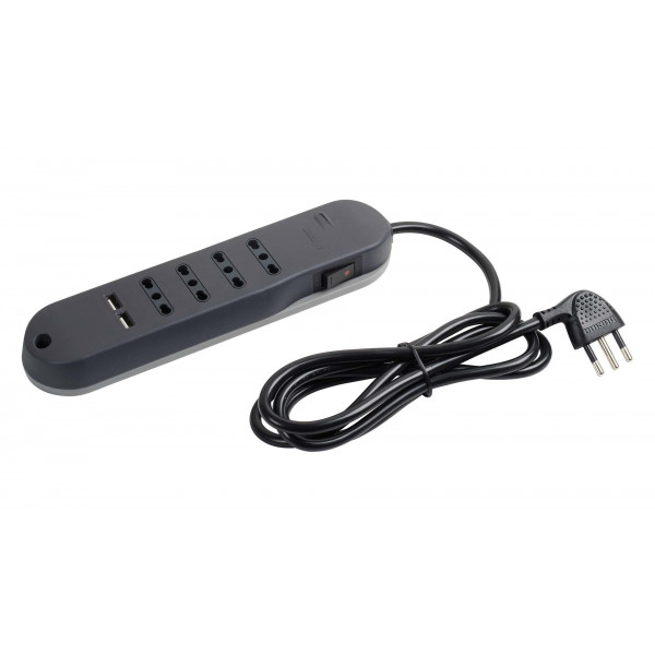 bticino Slim prolunghe e multiple 1,5 m 4 prese 10/16A 2USB 