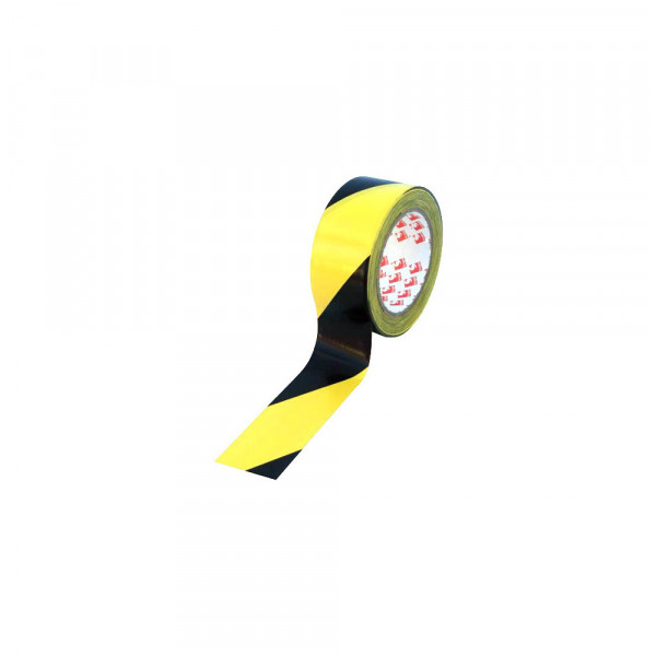 Vigor nastro segnaletico adesivo giallo-nero 132mt h.mm. 75