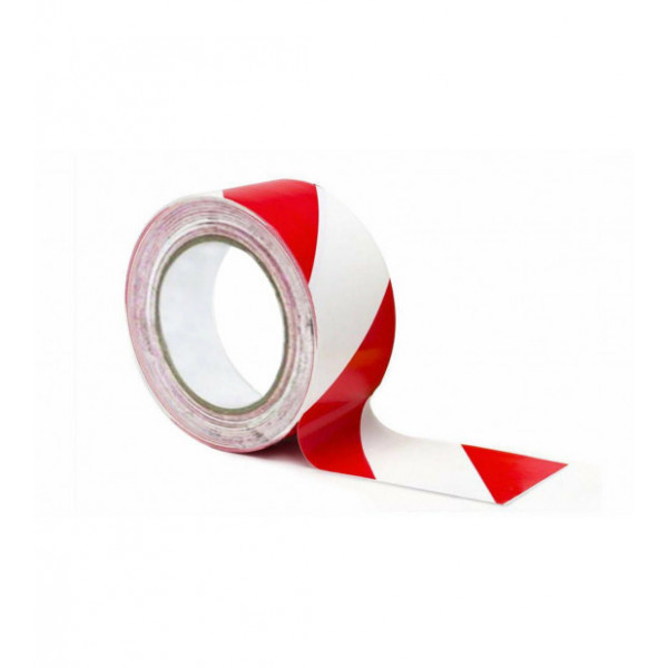 Geko - Nastro Segnaletico Adesivo B/R 50mm x 30m - Sicurezza e Visibilità per le Tue Segnalazioni!