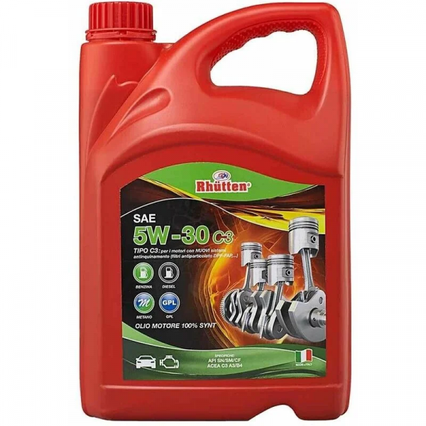 Olio Rhutten 5W-30 C3 4L - Protezione e Prestazioni Superiori per il Tuo Motore!