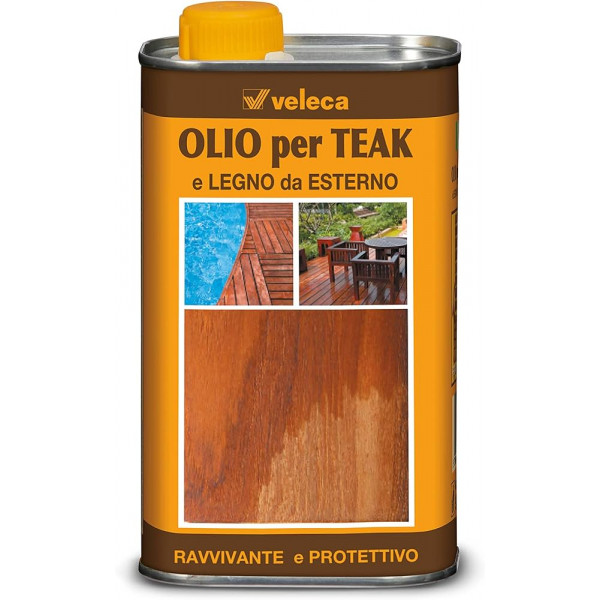 VELECA OLIO PER TEAK E LEGNI ESTERNO  FLACONE DA 500 ML