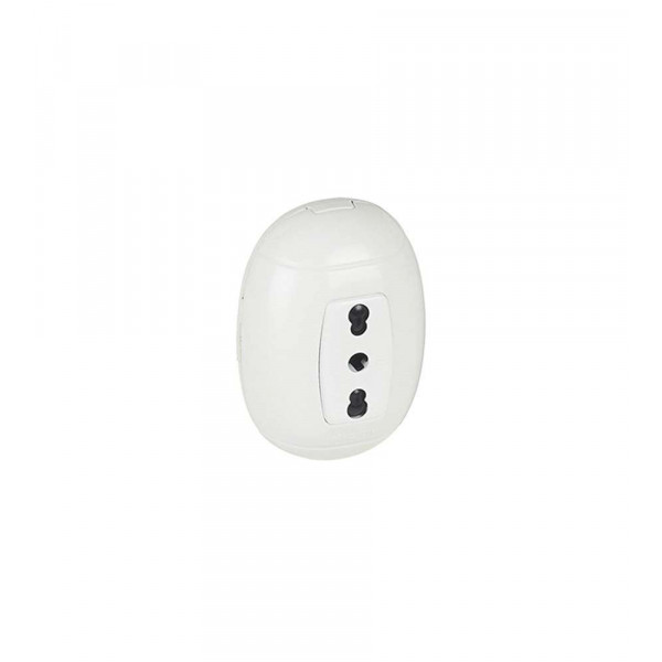 OVAL PRESA BIPASSO 2P+T 10/16A BIANCA