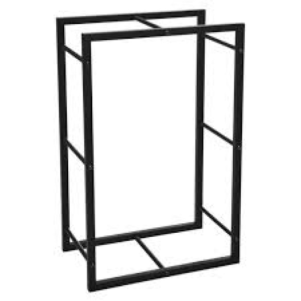 Porta legna rettangolare in metallo  45X28X70 cm 