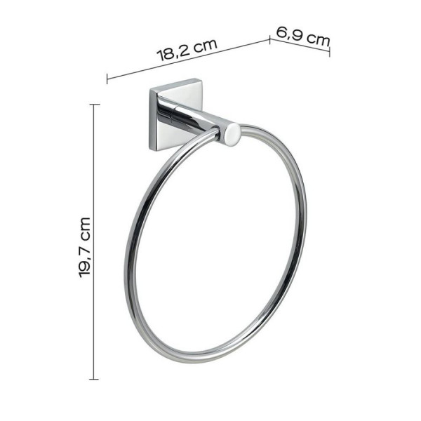 Fuji portasalviette ad anello cromato