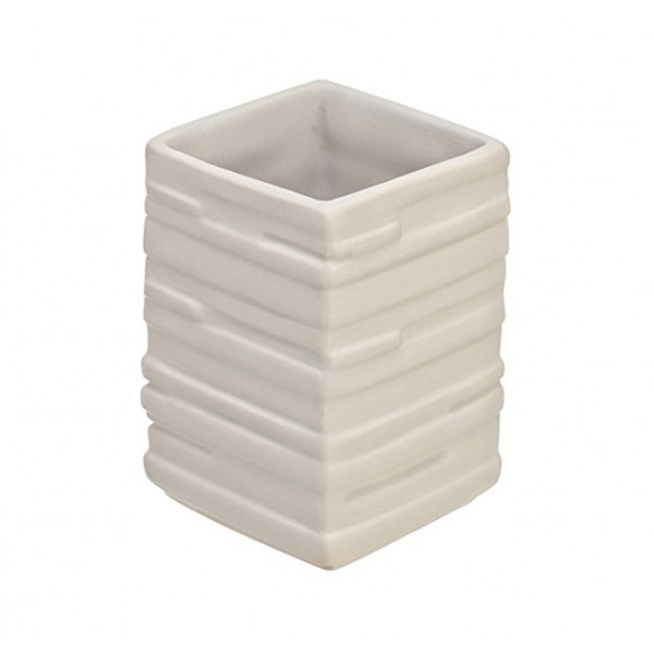 PORTA SPAZZOLINO BIANCO LINEA BRIK 