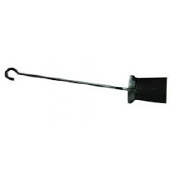 Paletta per camino fbb in acciaio colore nero 60x9.5 cm con gancio