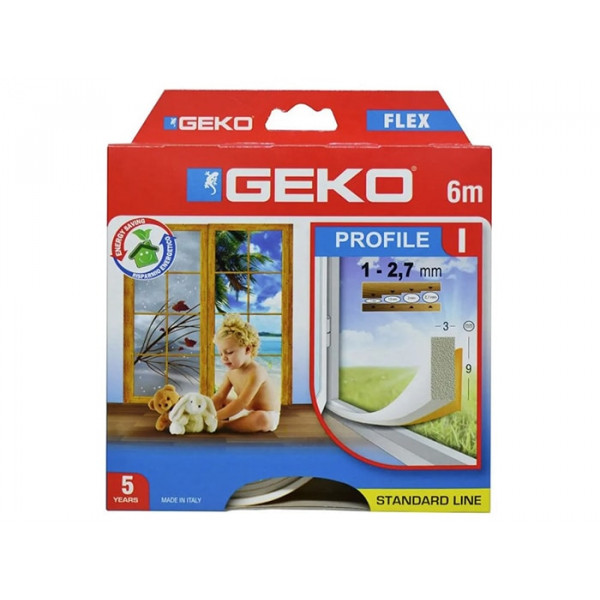 Geko Parafreddo in pvc mm.9X3  mt.6 bianco 