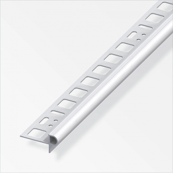 Alfer Profilo per bordi scala “fiorentino”  10 mm alluminio anodizzato 1 mt 
